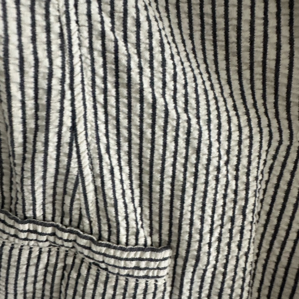 Lands' End Seersucker blue and White  Blazer - Picture 5 of 10